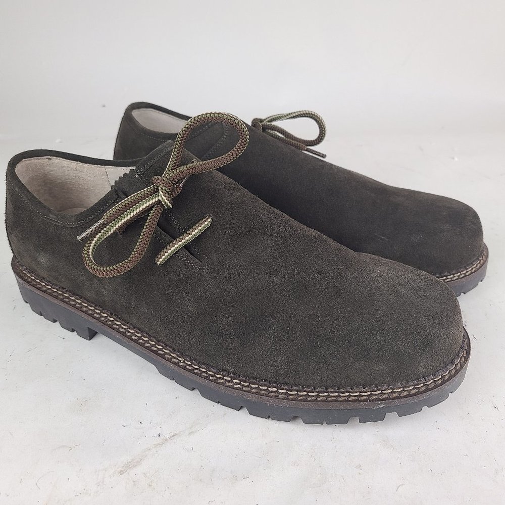 Stockerpoint Leather Suede Shoes Brown Size US 13.5 EU 47 Octoberfest Germany